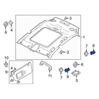 New OEM Genuine Audi, Right Roof Bezel Bracket - Part # 4M8861736AEP5