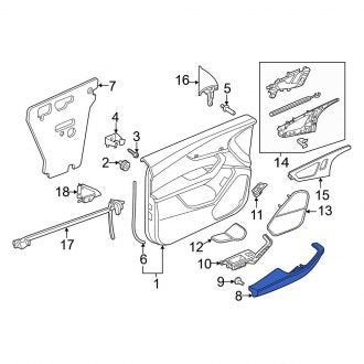 New OEM Genuine Audi, Front Left Door Armrest - Part # 4M8867165B1MO