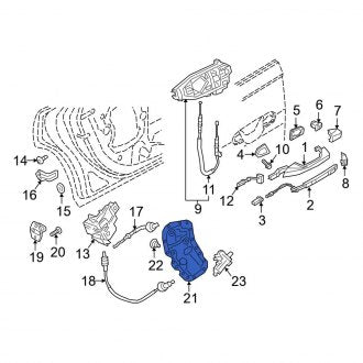 New OEM Genuine Audi, Rear Left Door Lock Rod Cover - Part # 4M8839103A