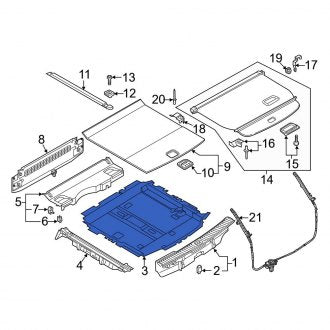 New OEM Genuine Audi, Rear Floor Storage Compartment - Part # 4M8863697A