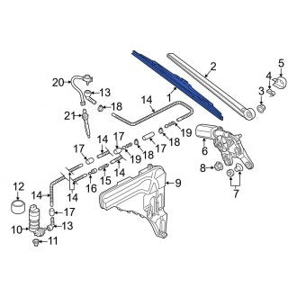 New OEM Genuine Audi, Back Glass Wiper Blade - Part # 4M8955425E