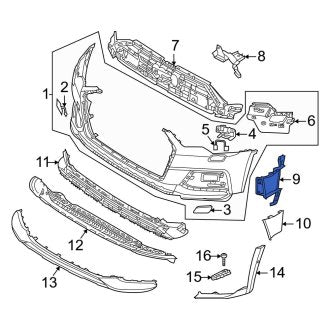 New OEM Genuine Audi, Front Left Inner Brake Air Duct - Part # 4K0121763J