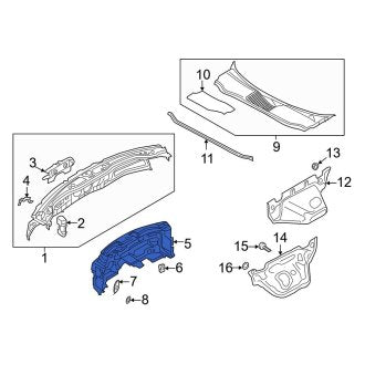 New OEM Genuine Audi, Center Left Outer Sound Absorber - Part # 4K0810261