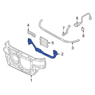 New OEM Genuine Audi, Radiator Support Panel Reinforcement - Part # 8D0805851F