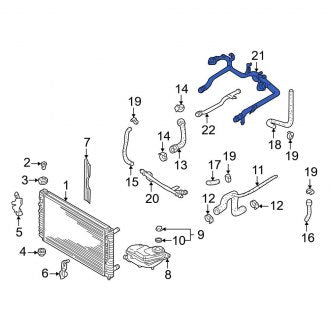 New OEM Genuine Audi, Rear Engine Coolant Pipe - Part # 078121071BS