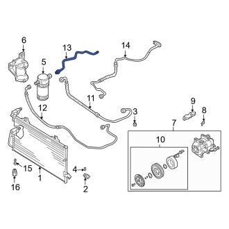 New OEM Genuine Audi, A/C Refrigerant Suction Hose - Part # 8D0260707R