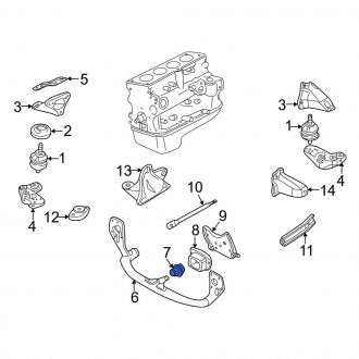 New OEM Genuine Audi, Engine Mount Isolator - Part # 8D0199339P