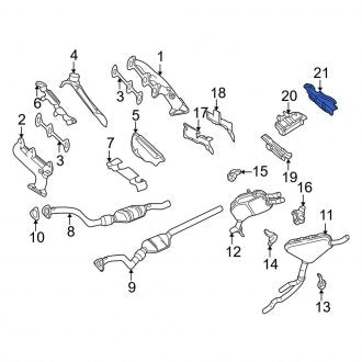 New OEM Genuine Audi, Rear Exhaust Muffler Heat Shield - Part # 8D0804171D