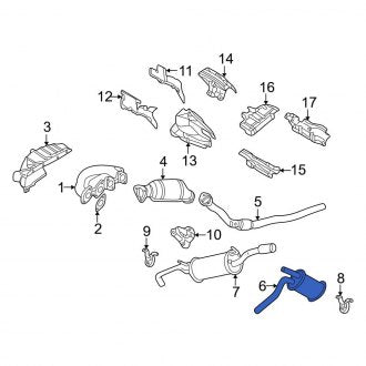 New OEM Genuine Audi, Exhaust Muffler - Part # 8D0253409T