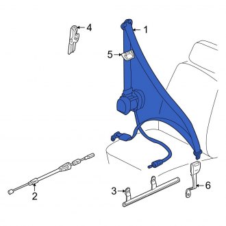 New OEM Genuine Audi, Front Left Seat Belt Lap and Shoulder Belt - Part # 8D0857705D45E