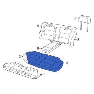 New OEM Genuine Audi, Rear Seat Cover - Part # 8D5885405ACXX