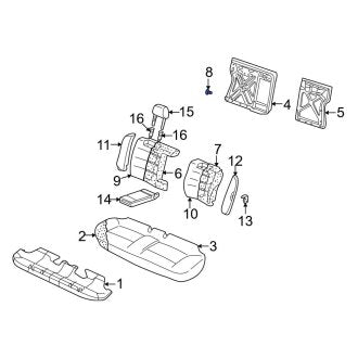 New OEM Genuine Audi, Rear Seat Hinge - Part # 8D0886817A