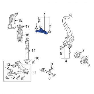 New OEM Genuine Audi, Rear Upper Suspension Control Arm - Part # 8D0505323A