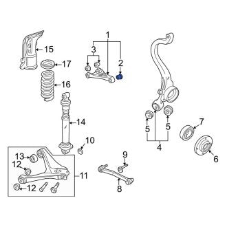 New OEM Genuine Audi, Rear Upper Outer Suspension Control Arm Bushing - Part # 8A0505172B