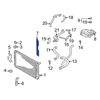 New OEM Genuine Audi, Radiator Air Seal - Part # 8D0121331A