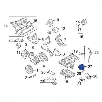 New OEM Genuine Audi, Engine Oil Cooler - Part # 028117021L