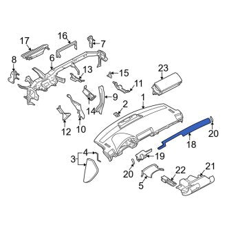 New OEM Genuine Audi, Instrument Panel Trim Panel - Part # 8E1853190R3C6