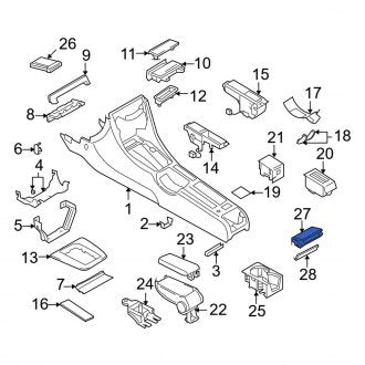 New OEM Genuine Audi, Ash Tray Assembly - Part # 8E0857961M6PS