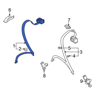 New OEM Genuine Audi, Rear Outer Seat Belt Lap and Shoulder Belt - Part # 8E5857805FLEP