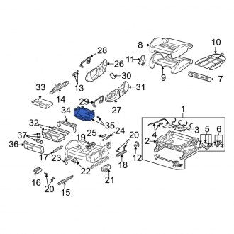 New OEM Genuine Audi, Right Seat Storage Drawer Bracket - Part # 8E0882622A