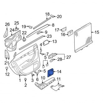 New OEM Genuine Audi, Front Right Speaker Cover - Part # 8E0035420A4PK