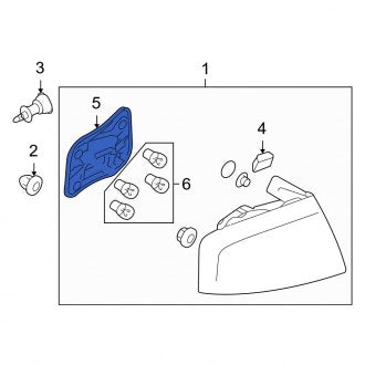 New OEM Genuine Audi, Left Outer Tail Light Socket - Part # 8E9945257C