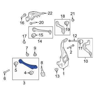 New OEM Genuine Audi, Front Left Upper Rearward Suspension Control Arm - Part # 8K0407509N