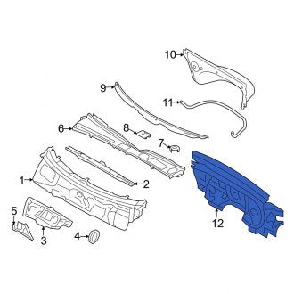 New OEM Genuine Audi, Cowl Insulator - Part # 8K1863947H