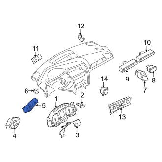 New OEM Genuine Audi, Instrument Panel Bezel - Part # 8T1858341B1DH