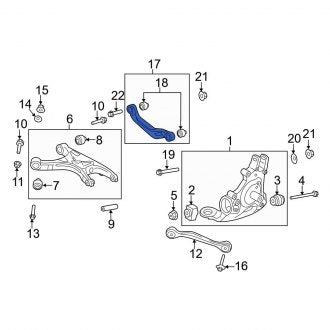 New OEM Genuine Audi, Front Right Upper Rearward Suspension Control Arm - Part # 8K0407510N