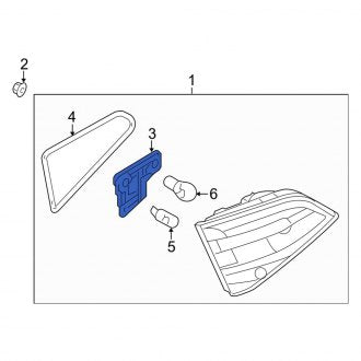 New OEM Genuine Audi, Rear Right Back Up Light Socket - Part # 8K5945258J