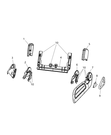 New 2012 Fits Chrysler Liberty Shield-Seat - Part # 1TV14XDVAA