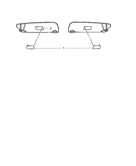New 2010-2013 Fits Chrysler Caliber, Compass, Patriot Label-High Rollover Risk Warning - Part # 53015958AB