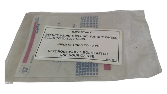 New OEM Genuine CNHi, Decal - Part # 18534115