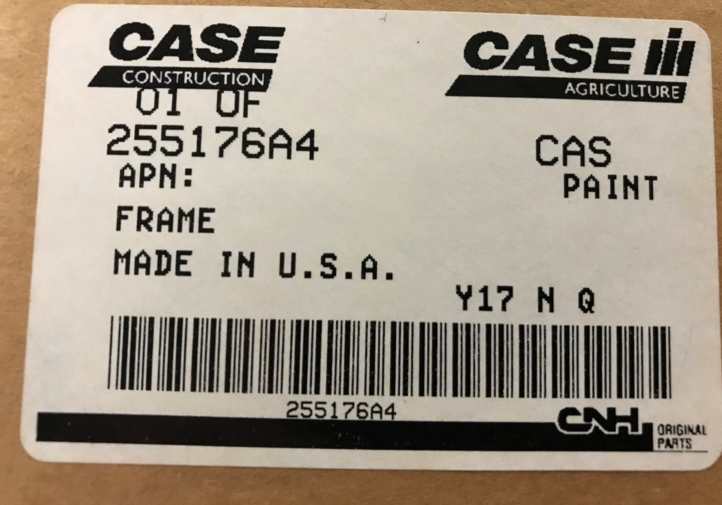 New OEM Genuine CNHi, Frame - Part # 255176A4