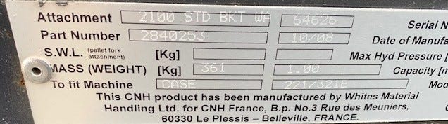 New OEM Genuine CNHi, Bucket - Part # 2840253