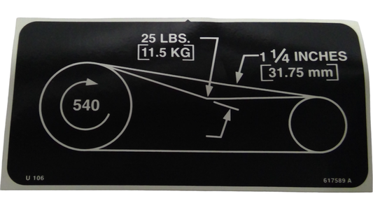New OEM Genuine CNHi, Decal Important - Part # 617589