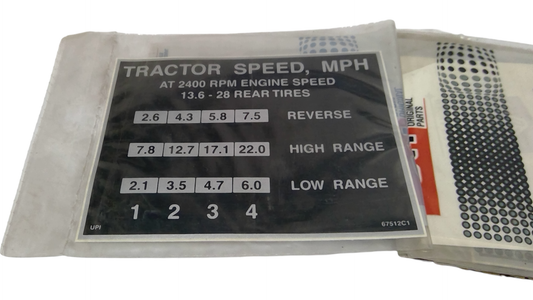 New OEM Genuine CNHi, Decal - Part # 67512C1