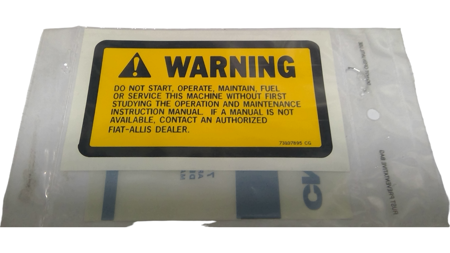 New OEM Genuine CNHi, Decal - Part # 73107895