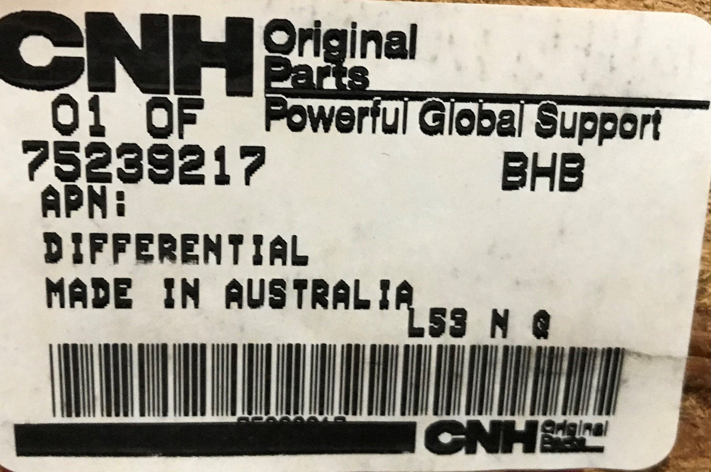 New OEM Genuine CNHi, Differential - Part # 75239217