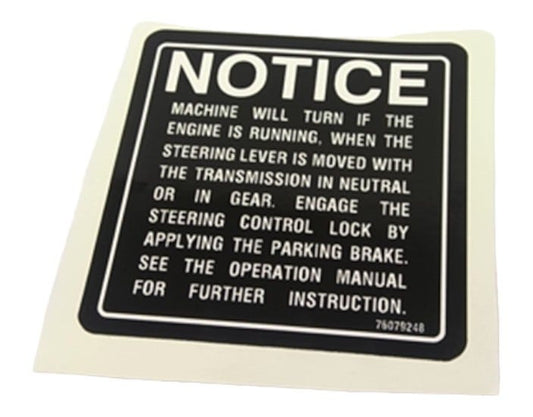 New OEM Genuine CNHi, Decal Warning - Part # 76079248