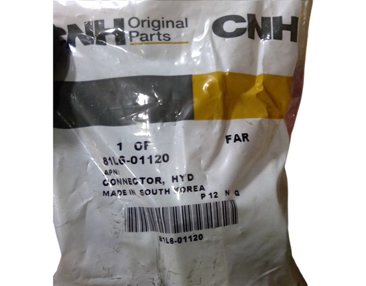 New OEM Genuine CNHi, Hyd Connector - Part # 81L6-01120