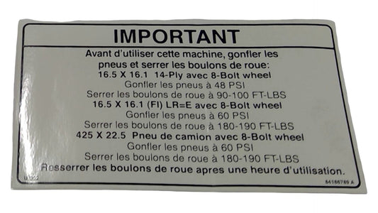 New OEM Genuine CNHi, Decal - Part # 84186789