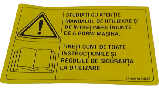 New OEM Genuine CNHi, Decal - Part # 84190979