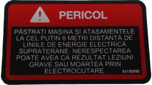 New OEM Genuine CNHi, Decal - Part # 84190990