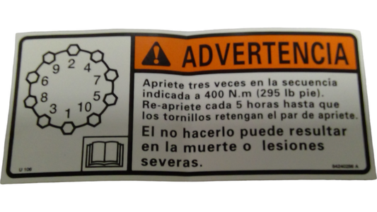 New OEM Genuine CNHi, Decal Warning - Part # 84240286