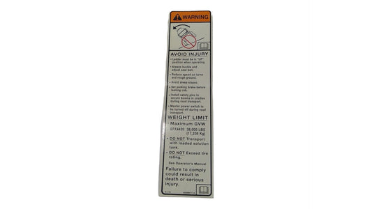 New OEM Genuine CNHi, Decal Warning - Part # 84536477