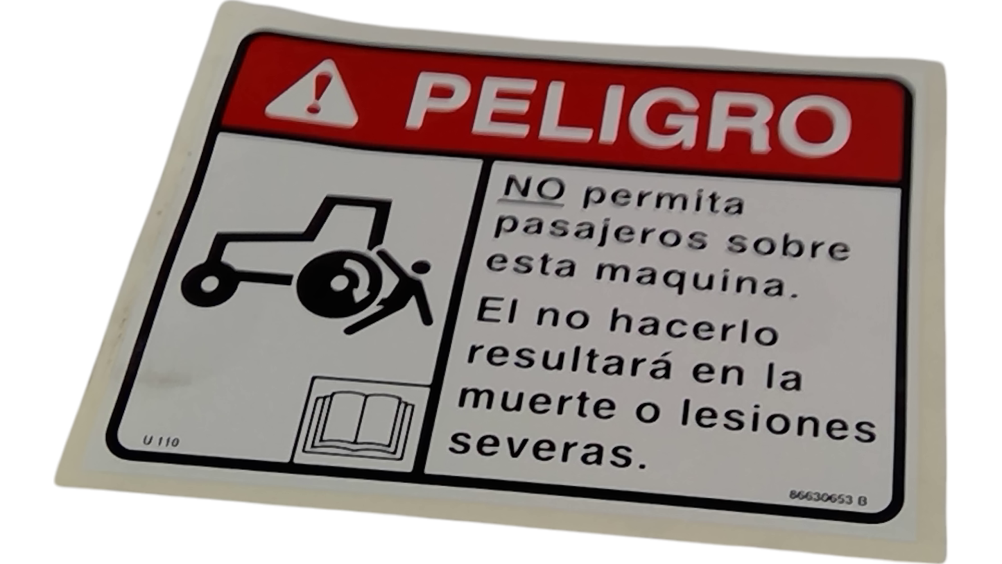 New OEM Genuine CNHi, Decal - Part # 86630653