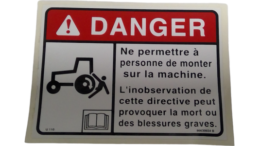 New OEM Genuine CNHi, Decal - Part # 86630654