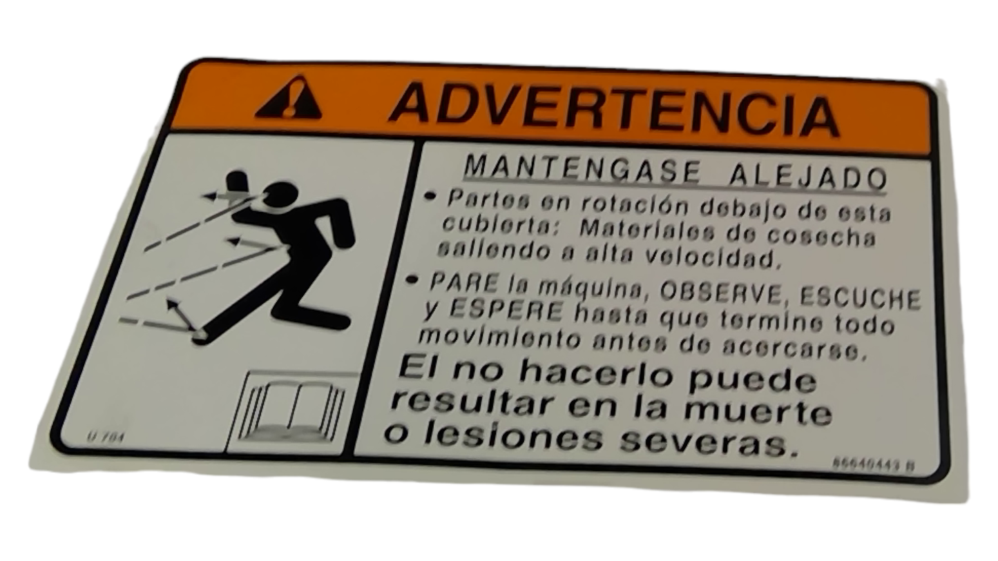 New OEM Genuine CNHi, Decal Warning - Part # 86640443